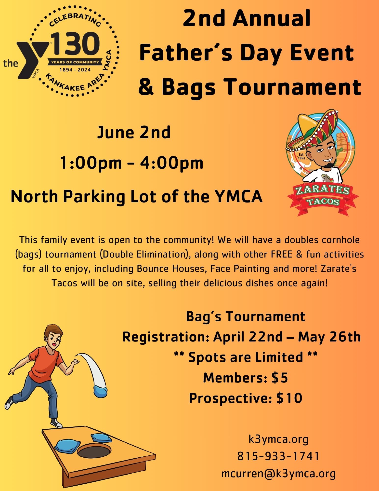 2nd Annual Father's Day Event & Bags Tournament